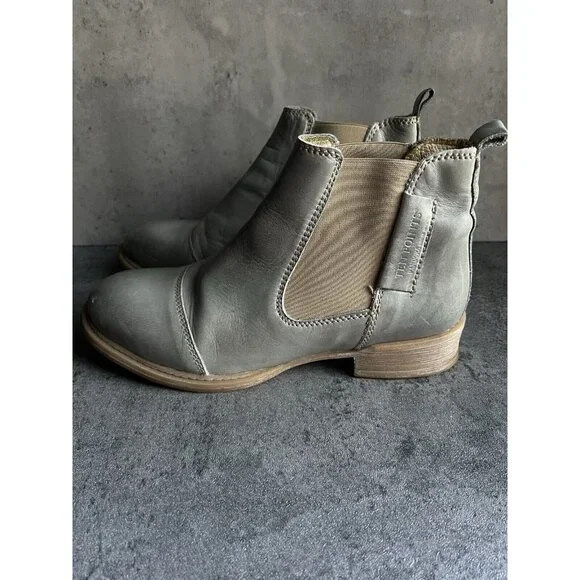 Pandora By Ten Points Chelsea Boots Light Grey Leather Size 37 - Picture 2 of 11